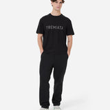 Black Cotton Logo Print T-Shirt