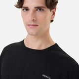 Black Cotton Small Logo T-Shirt