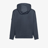 Blue Cotton Zip-Up Hoodie