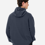 Blue Cotton Zip-Up Hoodie