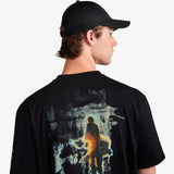 Black Cotton T-shirt with print