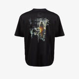 Black Cotton T-shirt with print