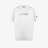 White Cotton T-shirt with print