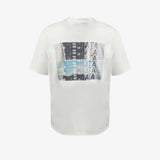 White Cotton T-shirt with print
