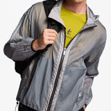 Grey ripstop nylon jacket