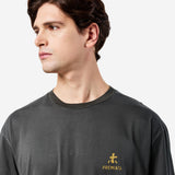 Cotton T-Shirt with Logo Dark Grey
