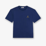 Cotton T-Shirt with Logo Dark Blue
