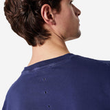 Cotton T-Shirt with Patch Pocket Dark Blue