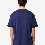 Cotton T-Shirt with Patch Pocket Dark Blue