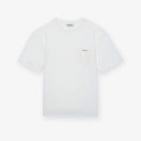 Cotton T-Shirt with Patch Pocket Off White