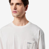 Cotton T-Shirt with Patch Pocket Off White