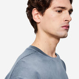 Washed Cotton Sweatshirt Blue