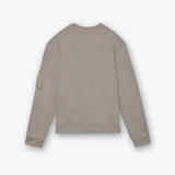 Cotton Sweatshirt with Nylon Detailing Grey