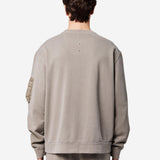 Cotton Sweatshirt with Nylon Detailing Grey
