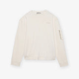Cotton Sweatshirt with Nylon Detailing