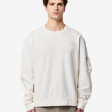 Cotton Sweatshirt with Nylon Detailing