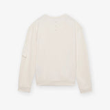 Cotton Sweatshirt with Nylon Detailing