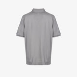Steel knitted polo shirt