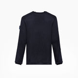Navy Cotton Crewneck Sweater