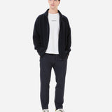 Wool and Teflon Jacket with Zip Blue