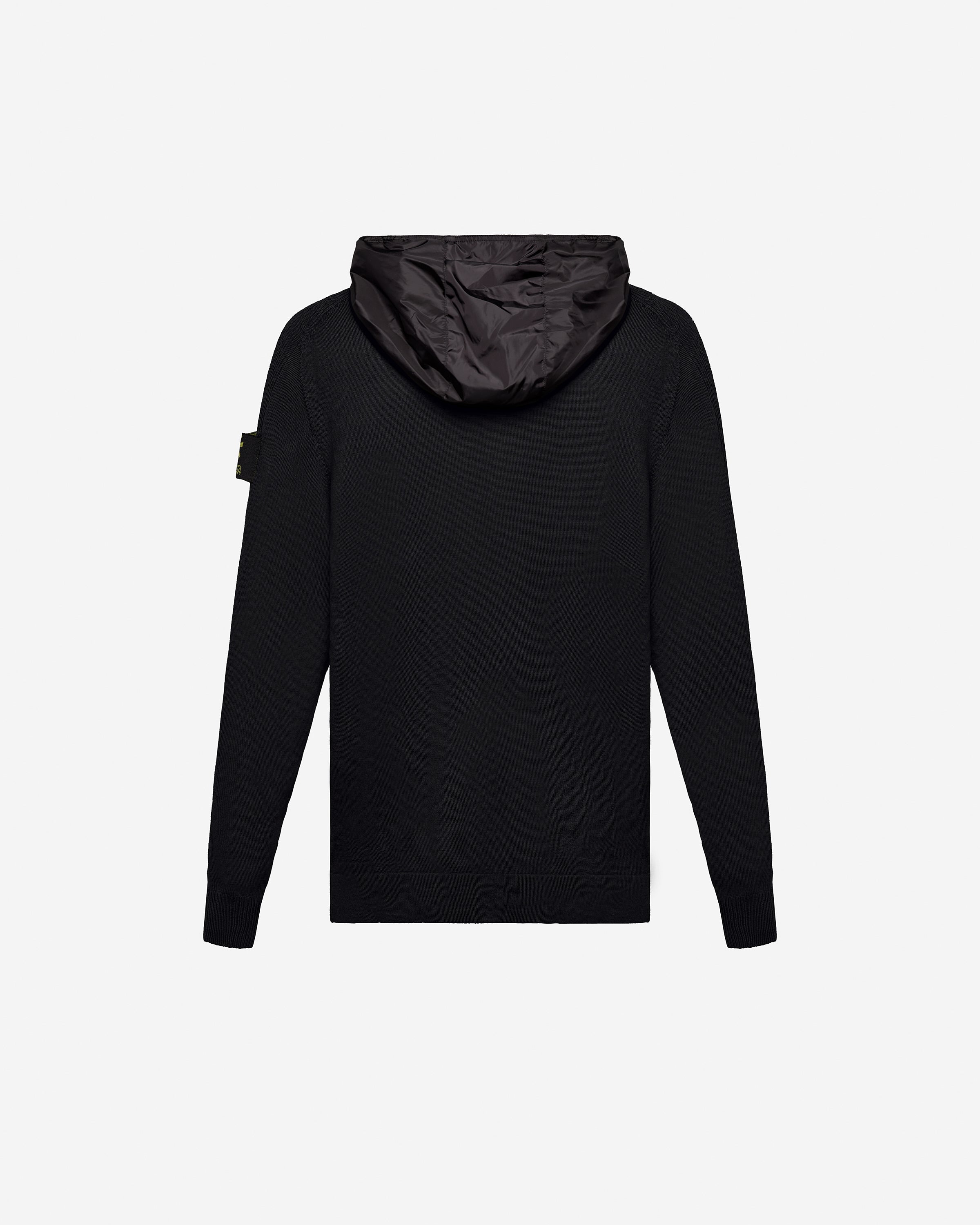 Hooded Zip Knit Cardigan Black - Premiata