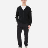 Hooded Zip Knit Cardigan Black - Premiata