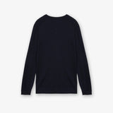 Cotton Crew Neck Sweater Blue