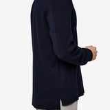 Cotton Crew Neck Sweater Blue