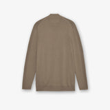 Zip-Up Cotton Cardigan with Nylon Details