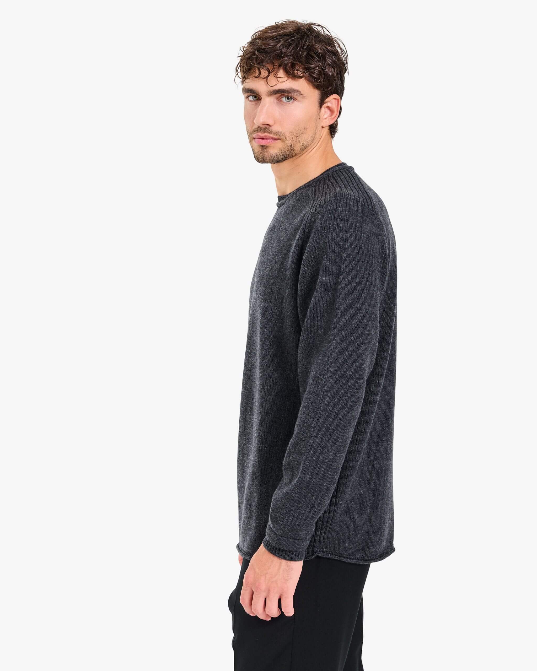 Knit Crew-Neck Sweater Anthracite - Premiata