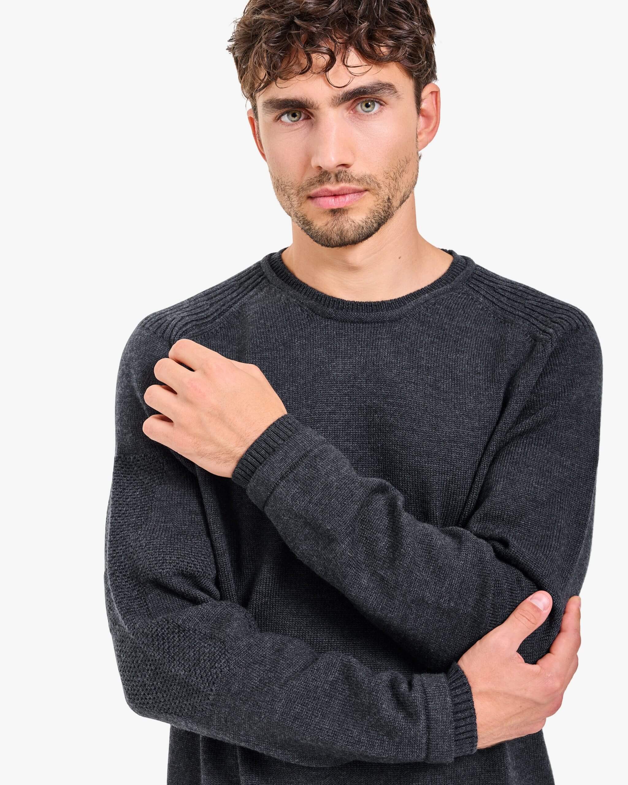 Knit Crew-Neck Sweater Anthracite - Premiata