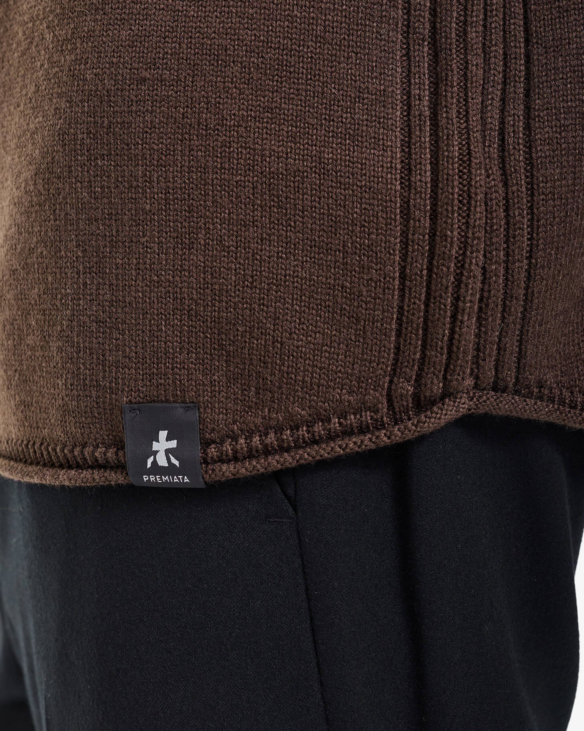 Knit Crew-Neck Sweater Brown - Premiata