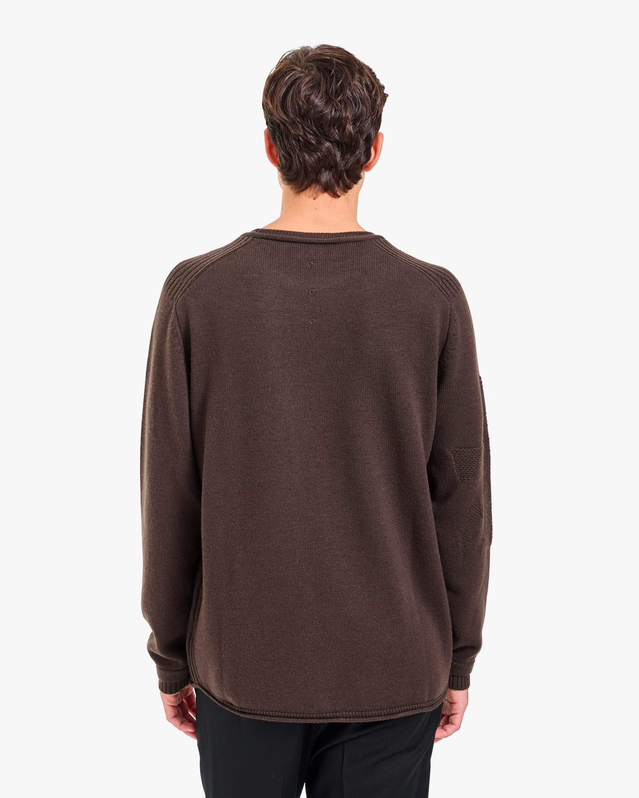 Knit Crew-Neck Sweater Brown - Premiata