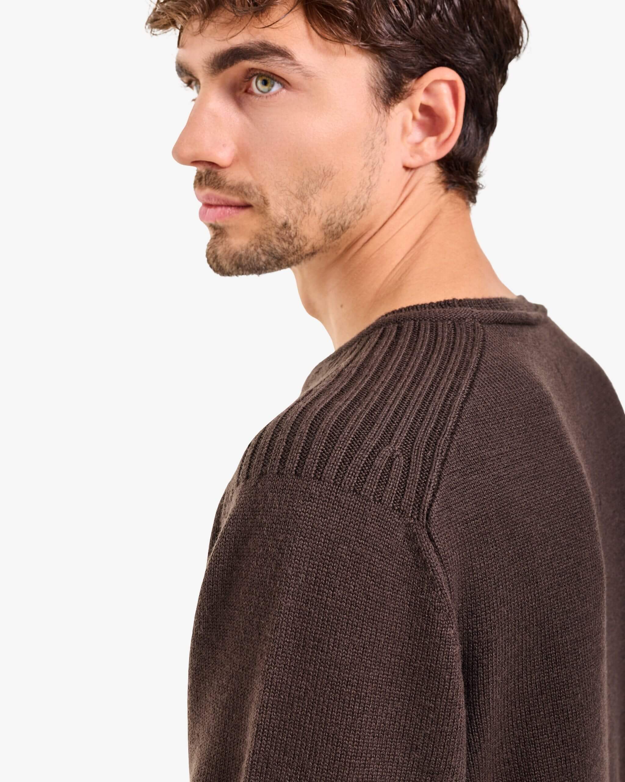 Knit Crew-Neck Sweater Brown - Premiata