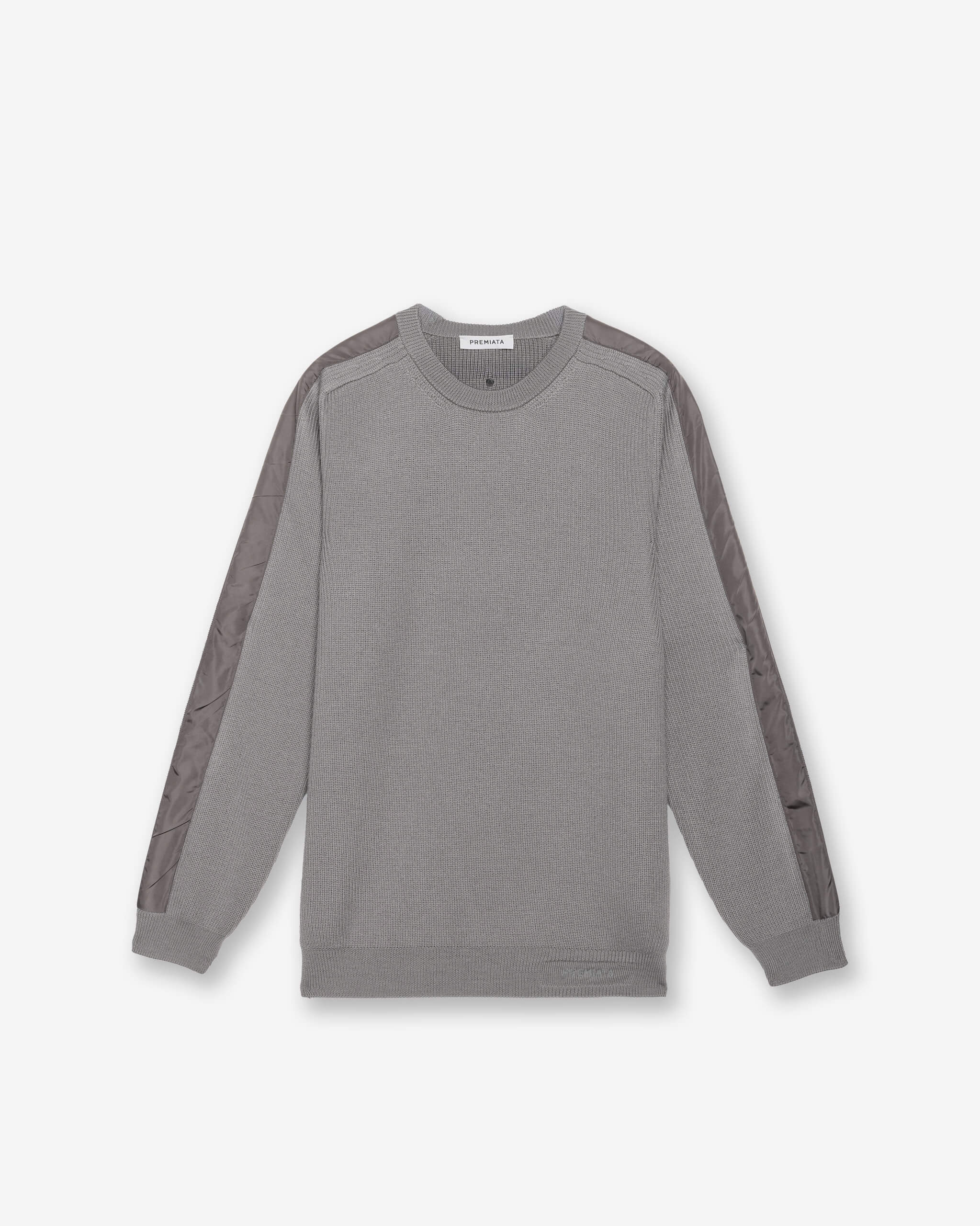 Wool Sweater with Nylon Inserts Taupe - Premiata