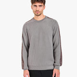 Wool Sweater with Nylon Inserts Taupe - Premiata