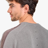 Wool Sweater with Nylon Inserts Taupe - Premiata