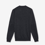 Wool Sweater with Elbow Patches Anthracite