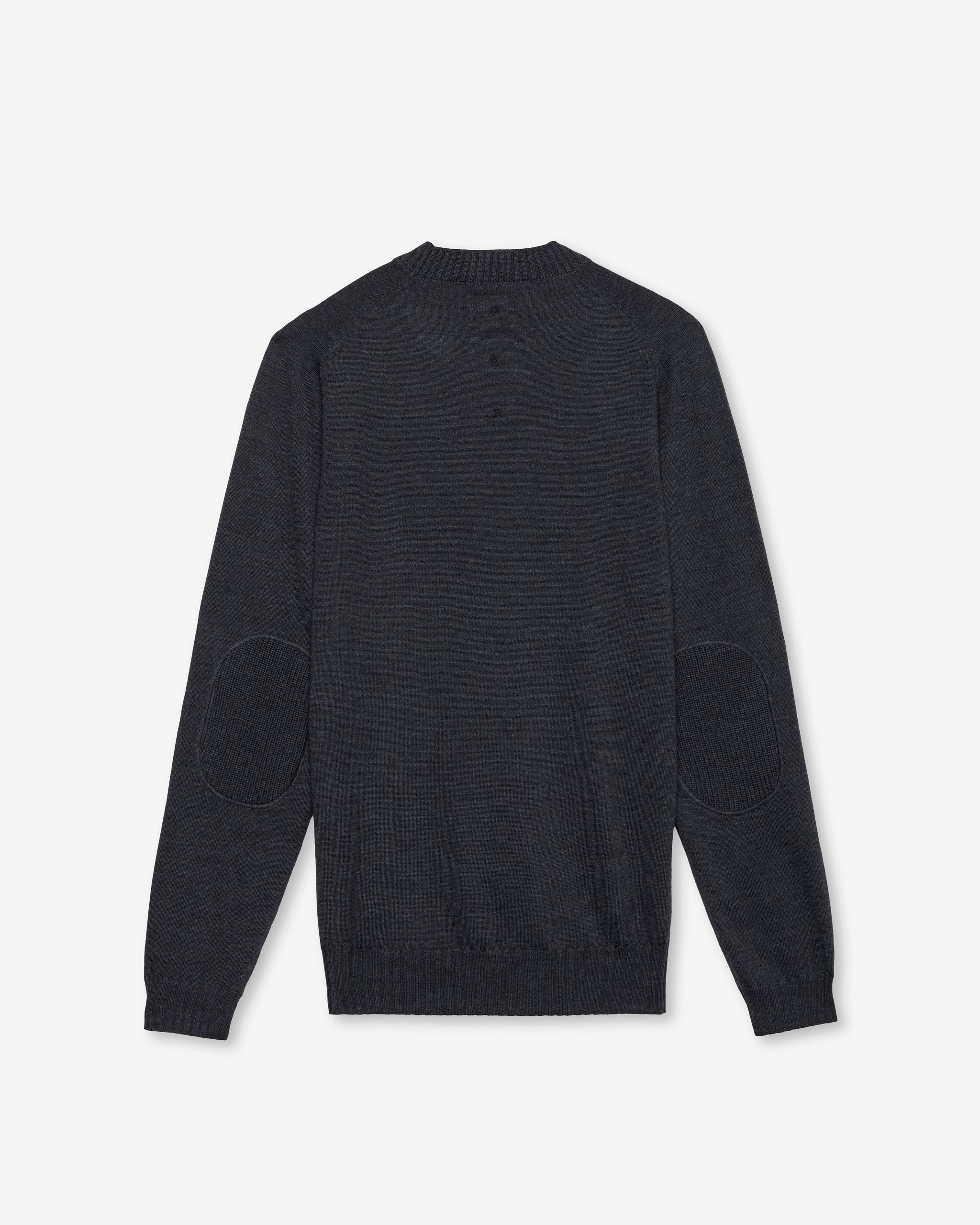 Wool Sweater with Elbow Patches Anthracite