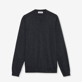 Wool Sweater with Elbow Patches Anthracite