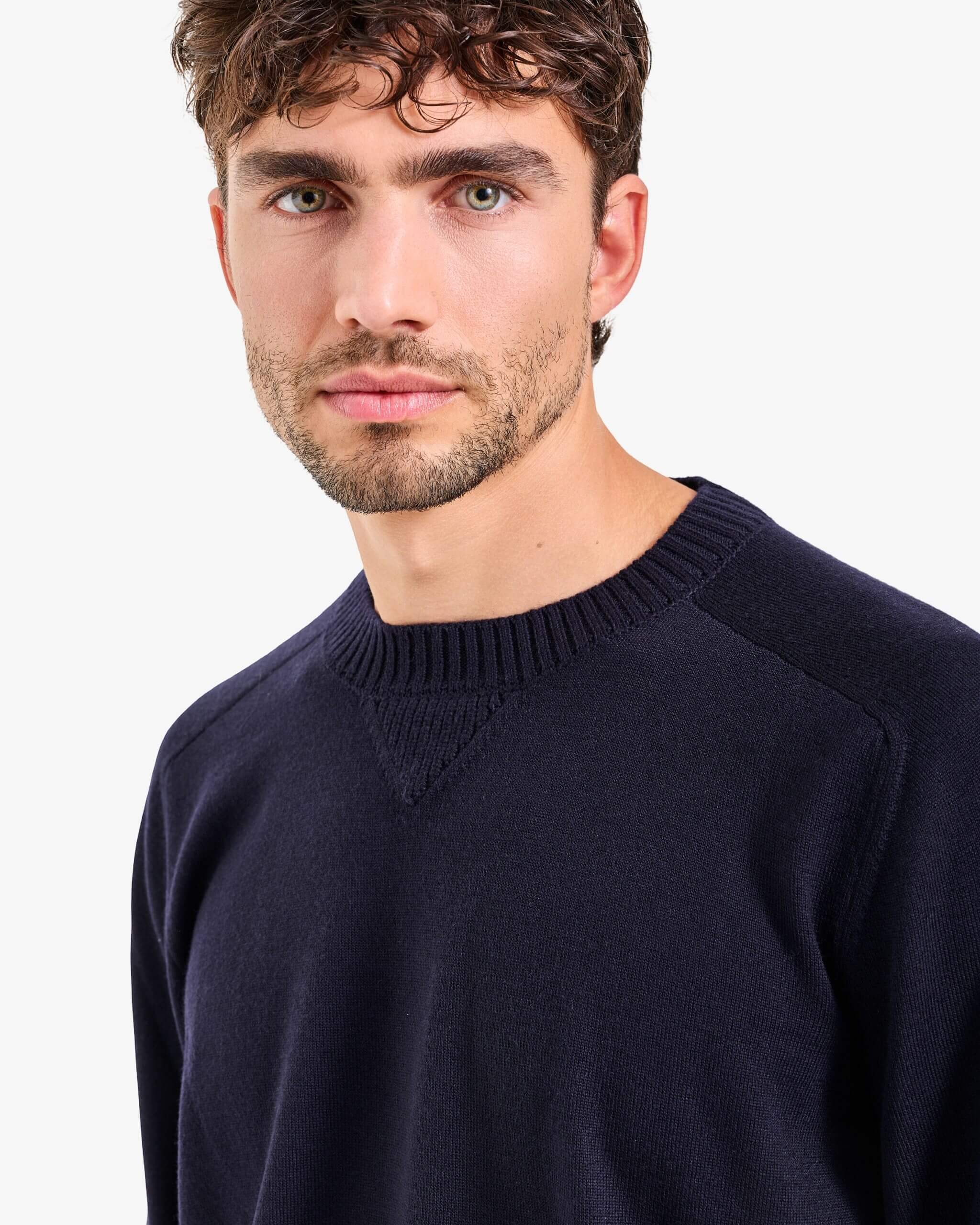Wool Sweater with Elbow Patches Blue - Premiata