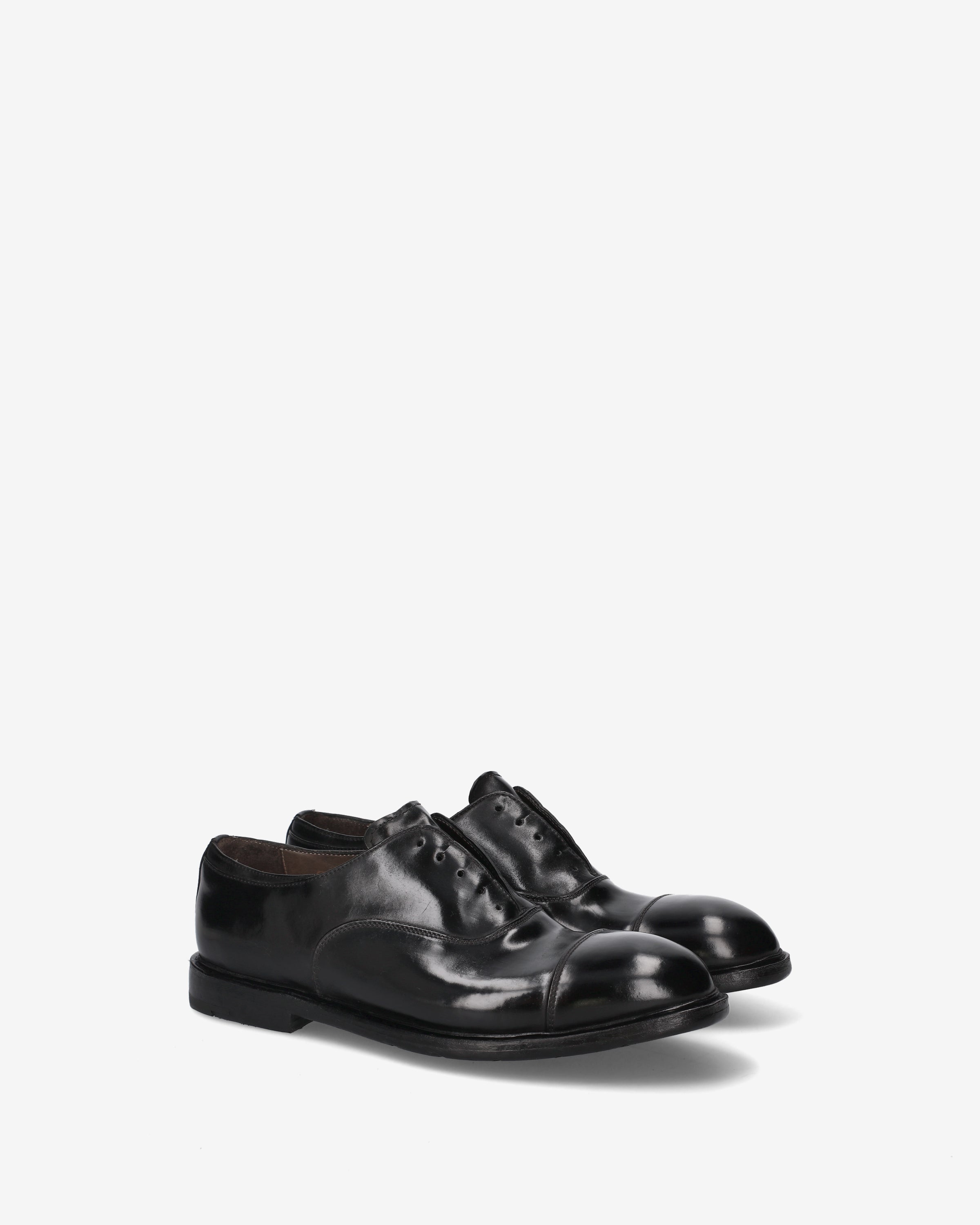 Cordovan Oxford Lace-Up Shoes Black