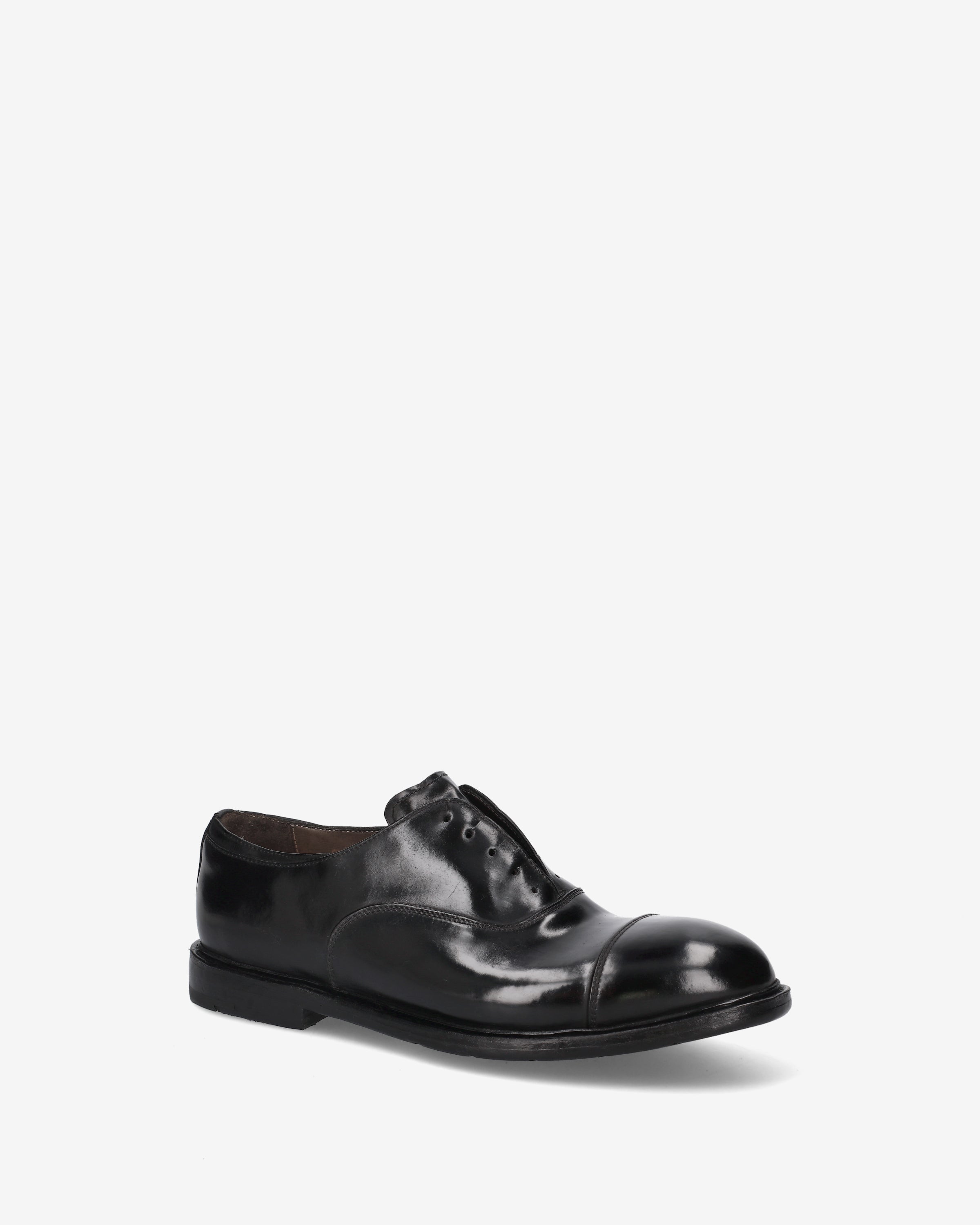Cordovan Oxford Lace-Up Shoes Black