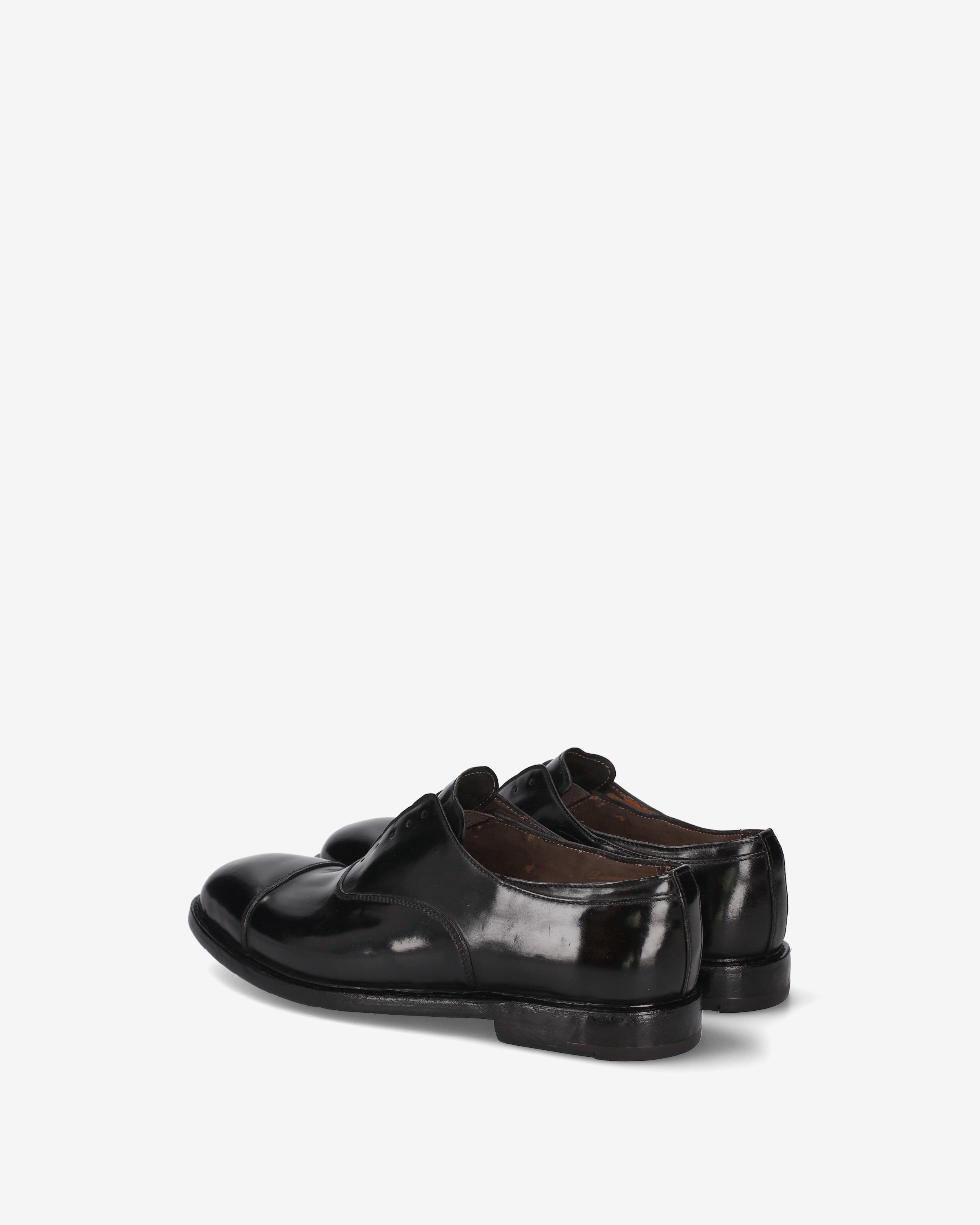 Cordovan Oxford Lace-Up Shoes Black