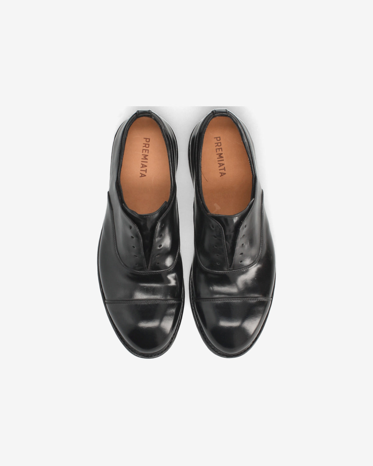 Cordovan Oxford Lace-Up Shoes Black