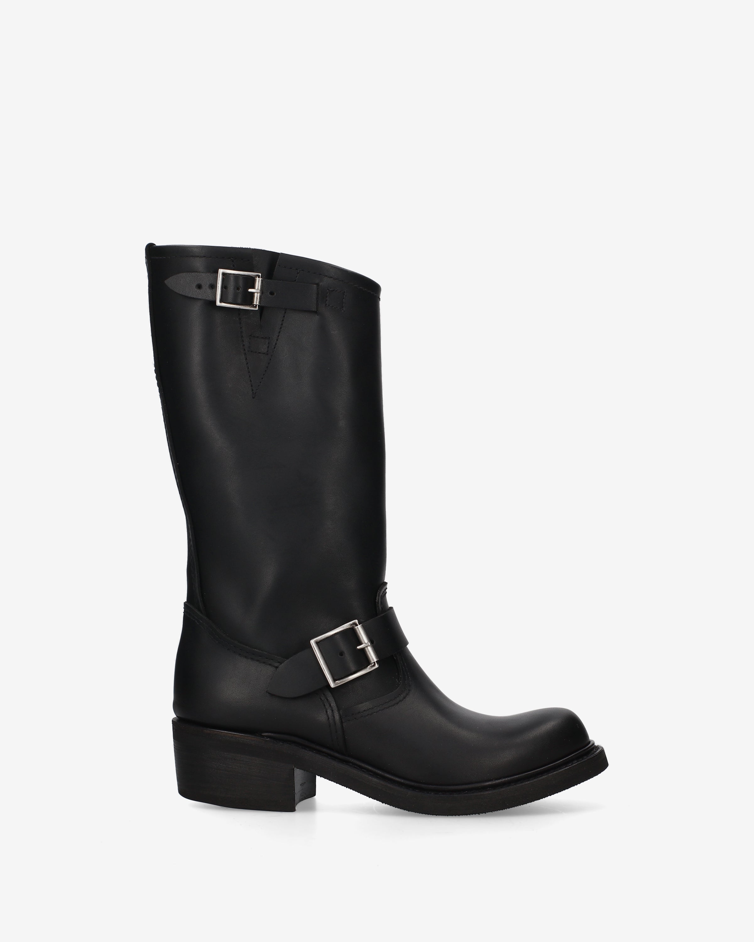 Silvia Leather Biker Boots Black - Premiata
