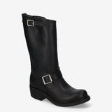 Silvia Leather Biker Boots Black - Premiata