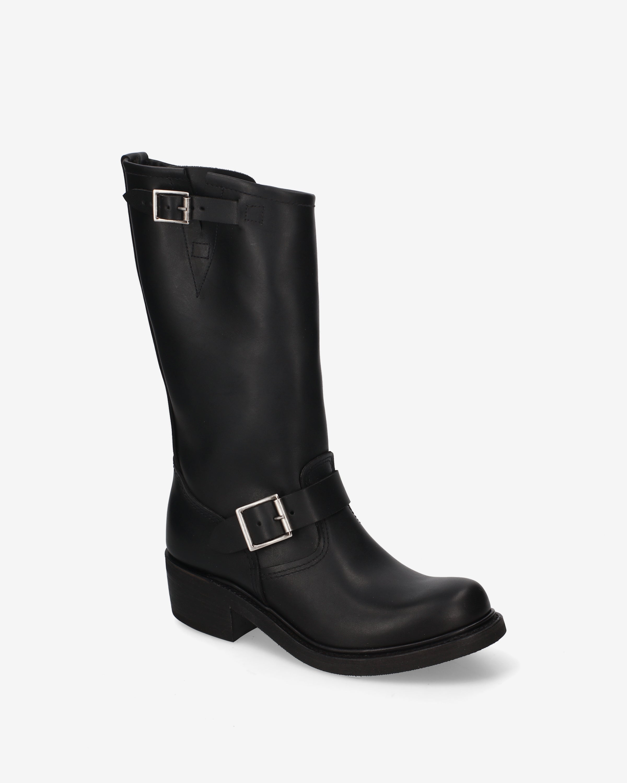 Silvia Leather Biker Boots Black - Premiata