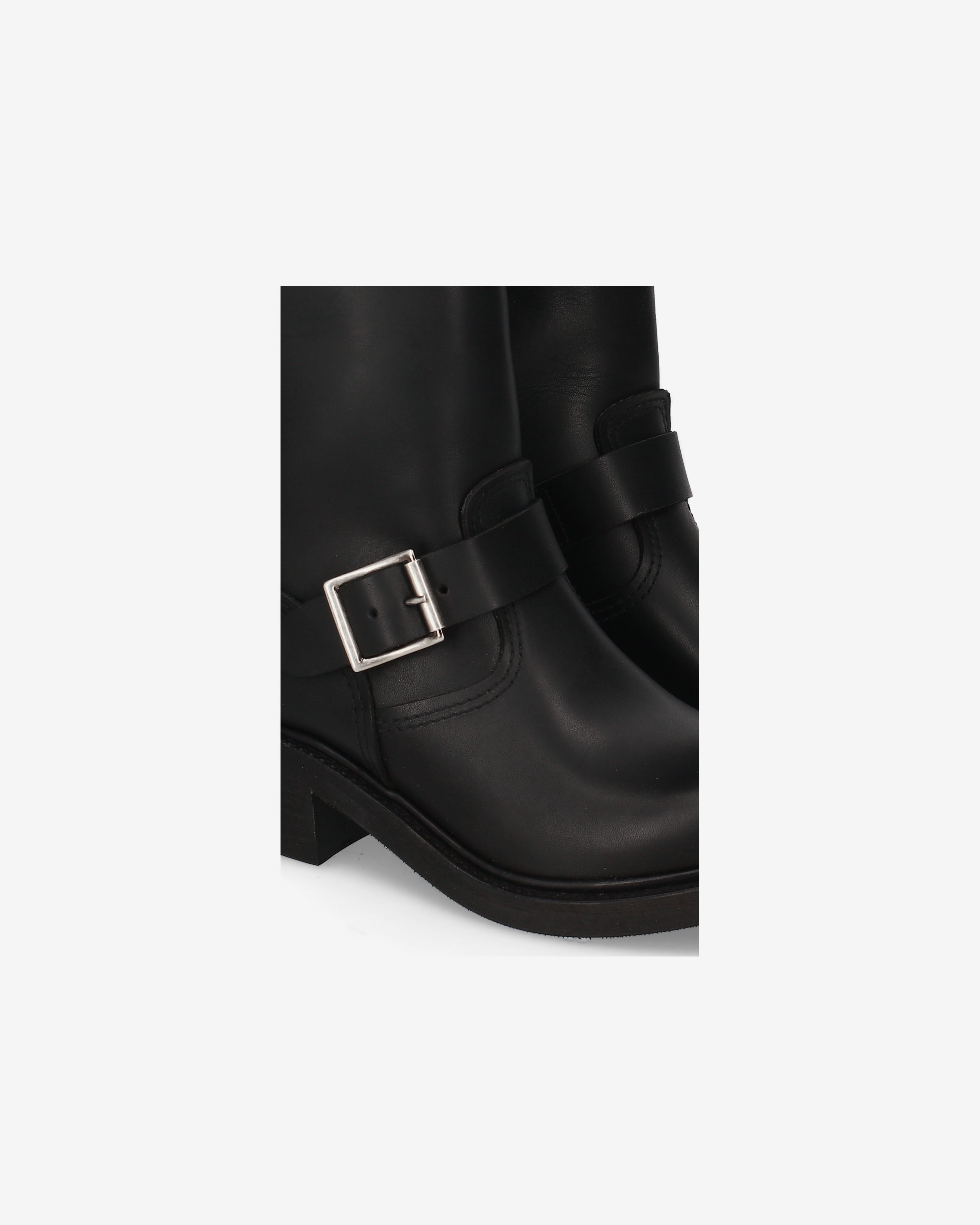 Silvia Leather Biker Boots Black - Premiata