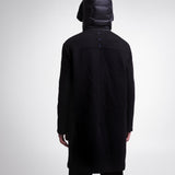 Wool Coat with Nylon Details Black PR400100
